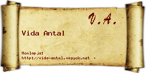 Vida Antal névjegykártya